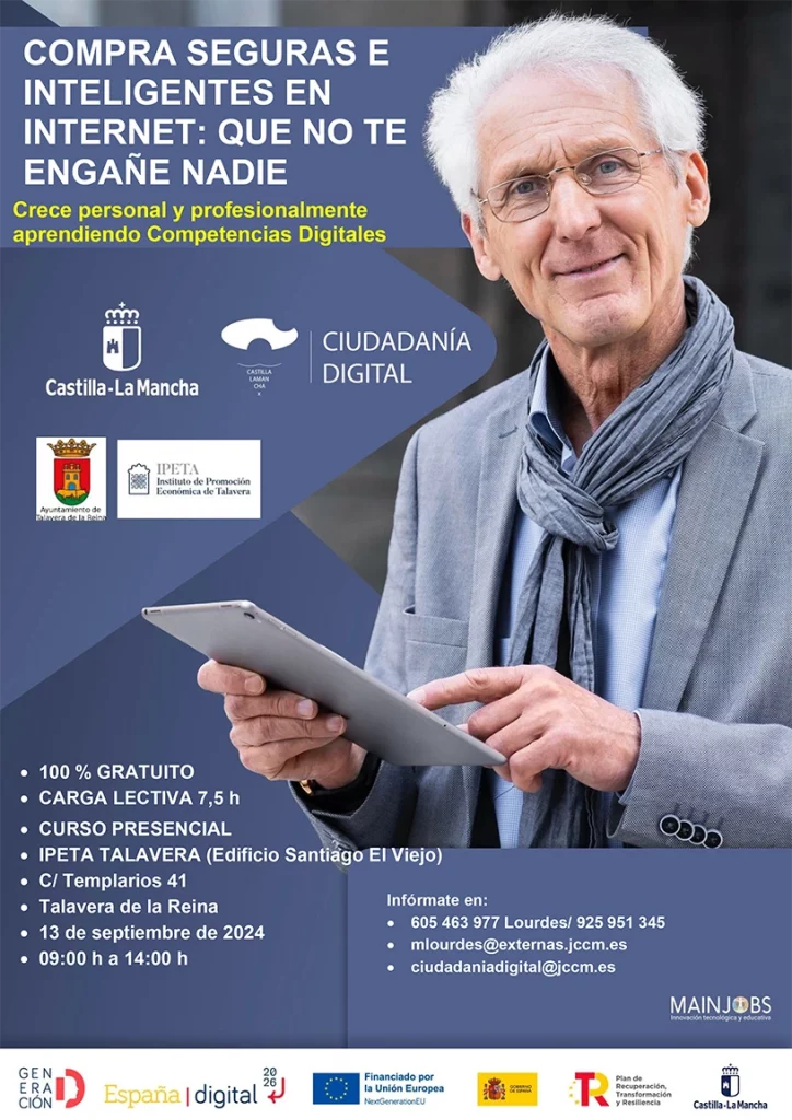 CARTEL curso COMPRAS SEGURAS internet ipeta